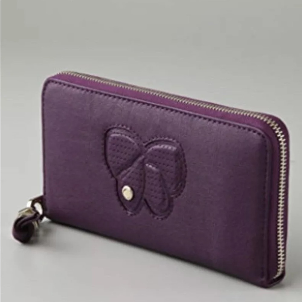 Marc Jacobs Bow Wow Purple Leather Large Wallet